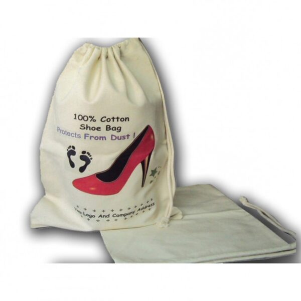 1. "Sustainable cotton cinch bags"