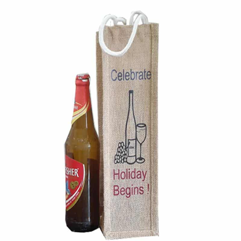 jute wine gift bags