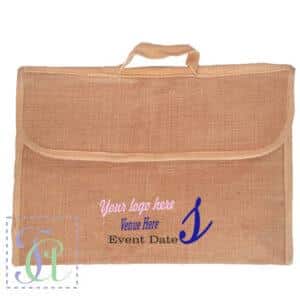 Reusable jute conference totes
