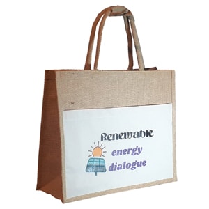 jute promotional bags with front pocket