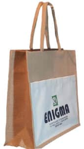 jute shopper bags with pocket