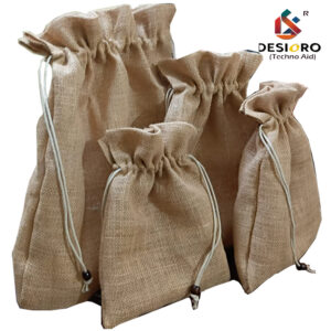jute drawstring git bags