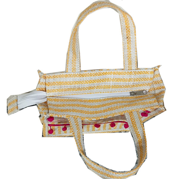 Burlap Return Gift Pouches and Gift Bag stripe jute1005 - Image 3