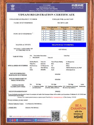 Government of India MSME Registration - Techno Aid India